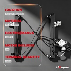 Window Regulator Rear Left Drvier Side fits for 2000-2007 Rear Left Driver Side