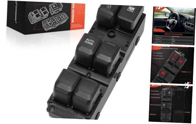 Replacement Driver Master Power Window Switch for 11-17 Kia Rio K2