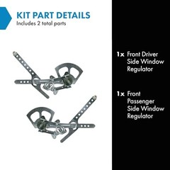 Front Power Window Regulator Set Compatible with 99-00 Cadillac 88-00 WRA50479