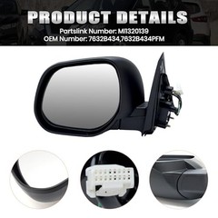 Mirror Compatible with 2011-2022 Mitsubishi Outlander Sport Left Driver Side