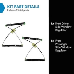 Front Power Window Regulator Set Compatible with 2007-2013 Audi Q7