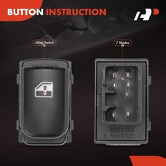 Power Window Switch Compatible with Hyundai Santa Fe 2007 2008 2009, Rear