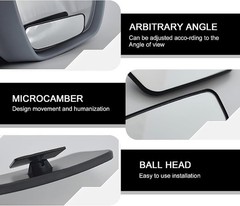 2-Pack Framed Rectangular Blind Spot Mirrors, Adjustable HD Convex Wide Angle Re