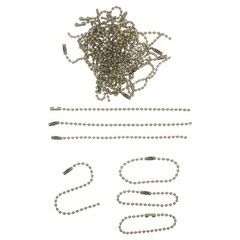 50Pcs Bronze Iron Ball Chains for Jewelry Making DIY Keychain Craft Connectors