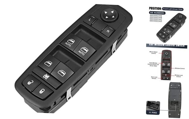 68030823AE Front Left Driver Side Car Power Window Switch for Jeep Grand