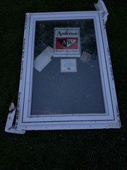 Andersen 400 Series 1/2 Round Window 29×49 White/Wood Double Pane GBG