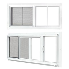 2 Pack 10″x18″ White Sliding Shed Windows for Chicken Coop, Barn, Home – Tempere