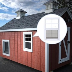 2 Pack Shed Windows 18″x36″ Flush Mount Household Windows with Thicker Tempered