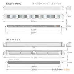 Trickle Vents for windows Slot Air Ventilation Grille Double Glazed uPVC pvc