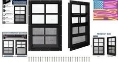 2 Pack Shed Windows,12″ x 18″ Small Sliding Windows,Flush Mount Windows with …