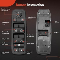 Front Left Driver Side Power Window Switch | Compatible with Volkswagen