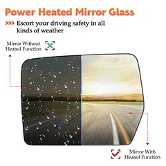 Driver Left Side Power Heated Mirror Glass Fits for 2004-2014 Ford F-150