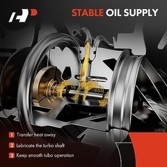Turbocharger Oil Return Line Compatible with Mini Cooper 2014-2019, Cooper