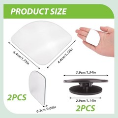 2Pcs Blind Spot Mirror for Car, HD Glass Frameless Convex 360° Wide Angle Adjust