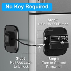 2 PCS Fridge Lock Combination No Key Refrigerator Cabinet Drawer Safety Lock New