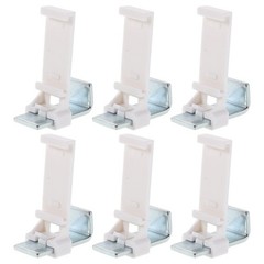 6 Pcs No Tools Roller Blind Mount Top Frame Clamp Brackets Clip-On Holders