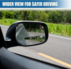 Frameless Rectangular Car Blind Spot Mirror, Adjustable HD C Size: Rectangular