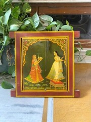 Antique Wooden Metal Fitted Wall Decor Window Panel Original Fine Hand Carved