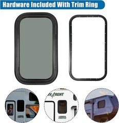 Fixed RV Window, 12″ W x 22″ H Tinted Window Replacement for RV Camper Carava…