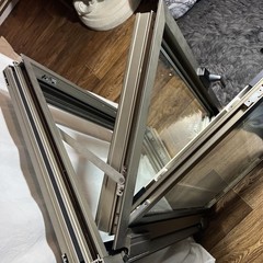 Euro Aluminum casement Windows, magnetic blinds, tempered glass, 24x36x3 1/2