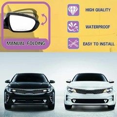 Left Driver Side Mirror Compatible with 2016 L-Driver Side 16-18 Natural White