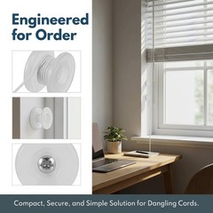 1 Set Plastic Cord Winders – String Rollers with Mounting Screws for Blinds,