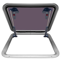 Boat RV Camper Square Aluminum Alloy Porthole Window Deck Plate Hatch Cover Lid