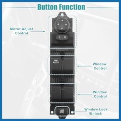 Front Left Driver Side Power Window Switch No.BBM266350B with Tool Window