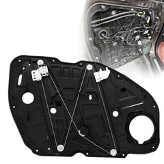 Power Window Regulator with Panel w/o Motor, Compatible with Front Right Side