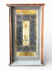 Antique Victorian Stained Glass Windows Set