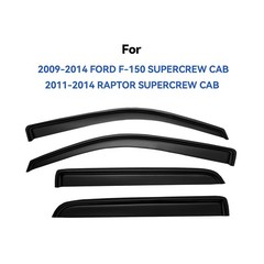 Window Visors Rain Guards for 2009-2014 Ford F150 SuperCrew Cab, Out-Channel …