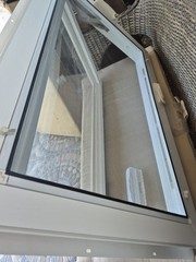 24 x 36White Awning Window, Double-Pane Clear Glass, Screen, Colonial GBG