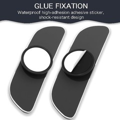 2 Pairs Frameless HD Glass Convex Blind Spot Mirrors, 360-Degree Adjustable Swiv