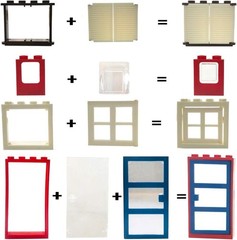82 Piece Windows & Doors & Fences Sets Building Block Toy -Compatible Major B…