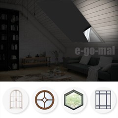 100% Blackout Roller Window Blind with Hook & Loop Tab for Nursery Bedroom RV