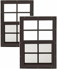 14×21 Shed Windows Flush Mount Sliding Windows with Tempered Glass & Screens