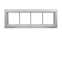 Double Pane Transom Window 48″ x 16″ TEMPERED GLASS Fixed Window DP50 White Viny