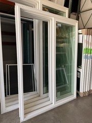 Vinyl Sliding Patio Doors-Tempered–Whit&Black 60×80/72×80/96×80/96×96/108×80/144
