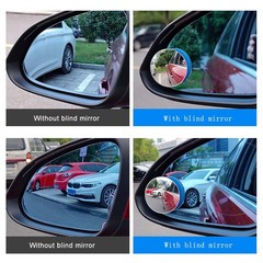 2PCS Mini Blind Spot Mirror, Round HD Glass Convex Rear View Mirror 1.57″ 2