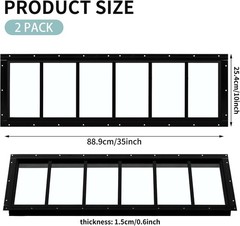 10×35″ Shed Window Transom Tempered Glass Basement