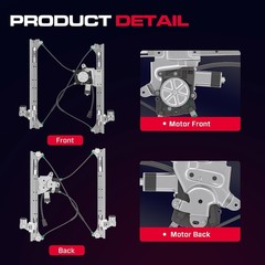 Front Driver Side Power Window Regulator with Motor (2 Pins) Fit for 2004-2007