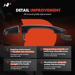 Rear Left Driver Side Exterior Door Handle Compatible with Rear Driver Side