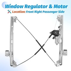 Front Passenge Side Window Regulator with Motor (2 Pins) 741-443 Compatible