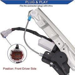 748-524 Power Window Lift Regulator with Motor 6 Pins Front Left Driver Side
