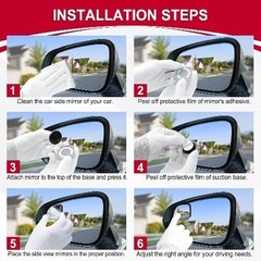 Blind Spot Mirror, Fan HD Glass Frameless Convex Rea Color: FanSize: Pack of 4
