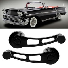 2pcs Alloy Window Handle, Window Riser and Crank Winder Set with Easy and Black