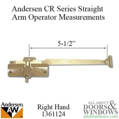 Andersen Straight Single Arm Operator Perma-Shield Wood Casement Window Right H