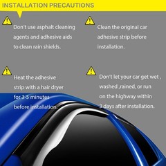 Window Rain Guards for 2009-2014 Ford F150 SuperCrew Cab, Window Vent Wind De…