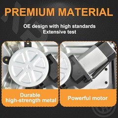 Power Window Regulator with (2-Pin Motor) Front Right Passenger Side