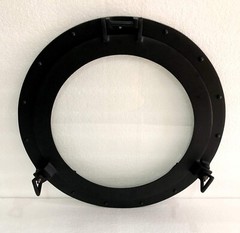 Vintage Aluminum Porthole Glass Frame Window Black Finish Cabin Porthole ~Window